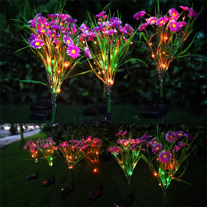 Solar Garden Lights LED Flower Stake Lamp Outdoor Yard Waterproof Patio Decor