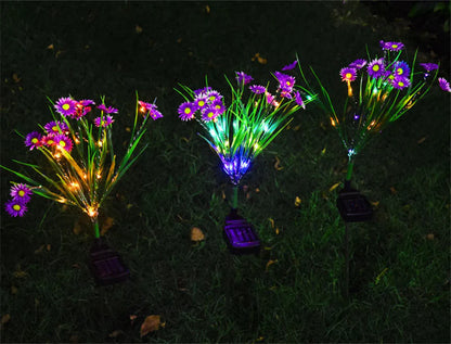 Solar Garden Lights LED Flower Stake Lamp Outdoor Yard Waterproof Patio Decor